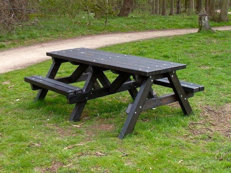 Recycled Plastic Picnic Table Ribble Range With Wheelchair Access