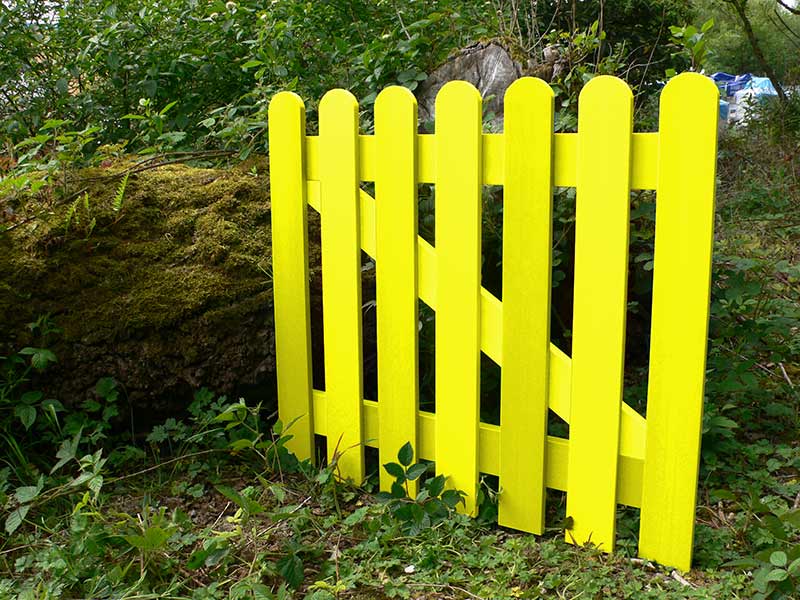 Multicoloured Plastic Wood Picket Gate Recycled Plastic